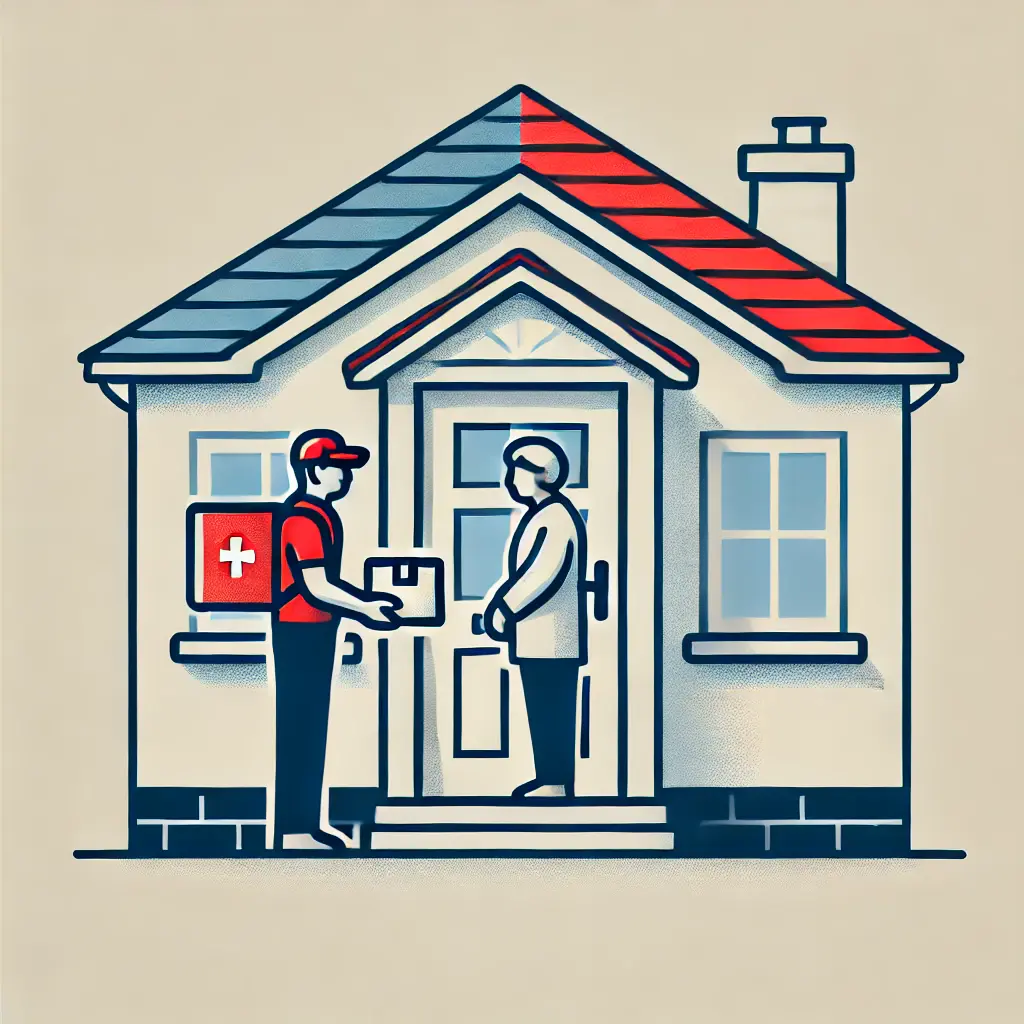 Bote liefert Medikamente aus